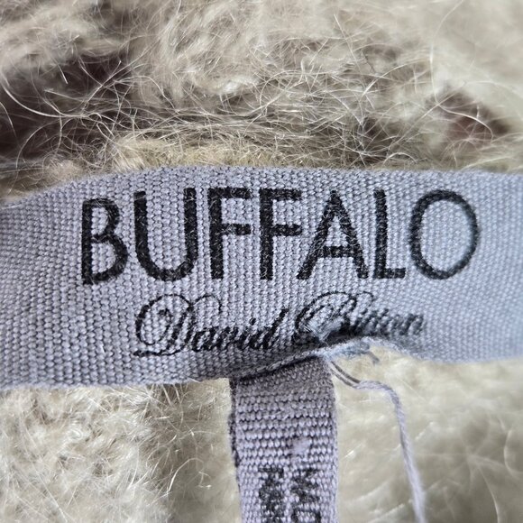 Buffalo David Bitton Size Medium Tan Knit Sweater Vest Front Pockets Pullover - Picture 9 of 13